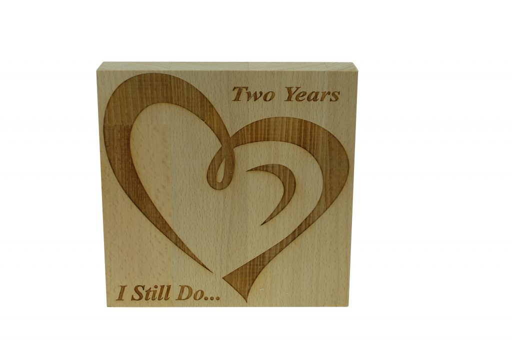 2 Year Anniversary I Still Do - Light Beech Block