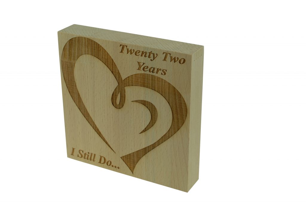 22 Year Anniversary I Still Do - Light Beech Block