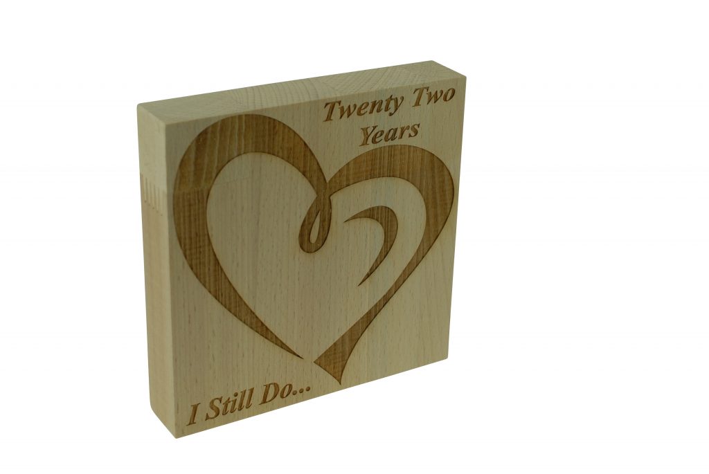 22 Year Anniversary I Still Do - Light Beech Block