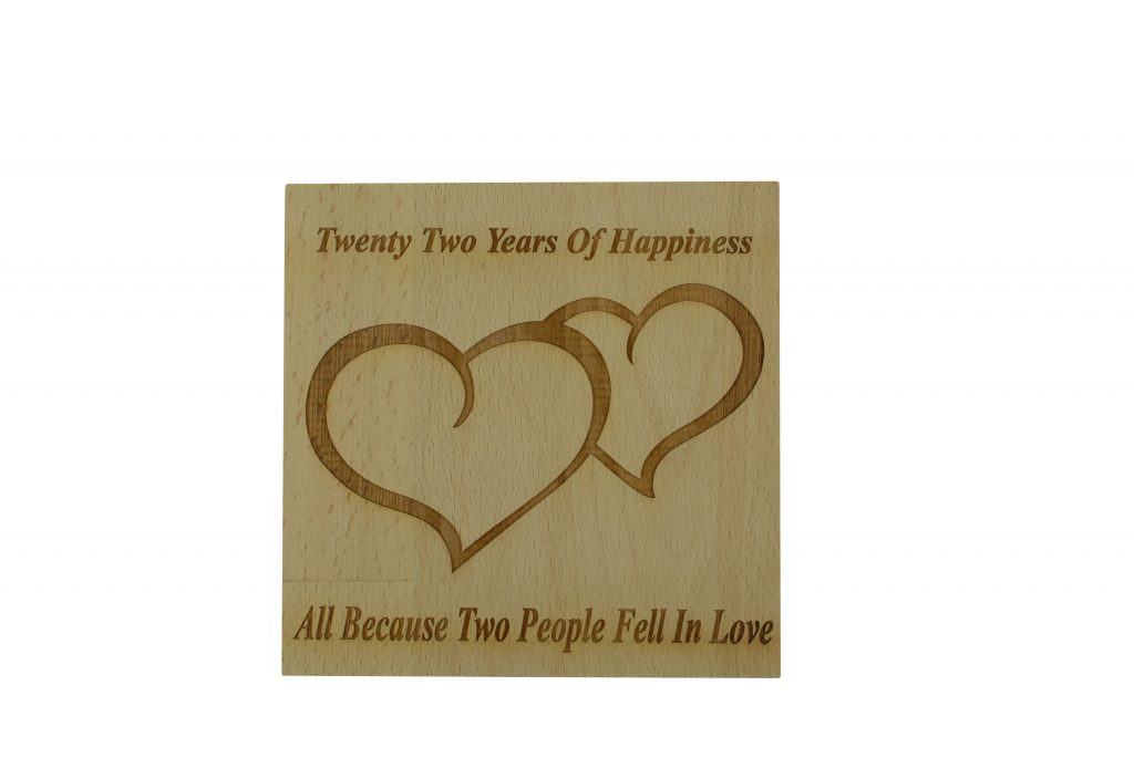 22 Years of Happiness Beech Block