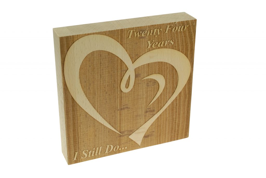 24 Year Anniversary I Still Do - Dark Beech Block