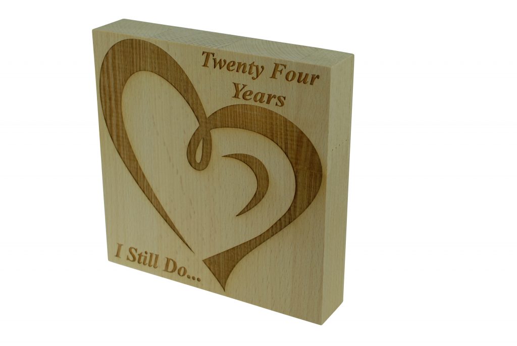 24 Year Anniversary I Still Do - Light Beech Block