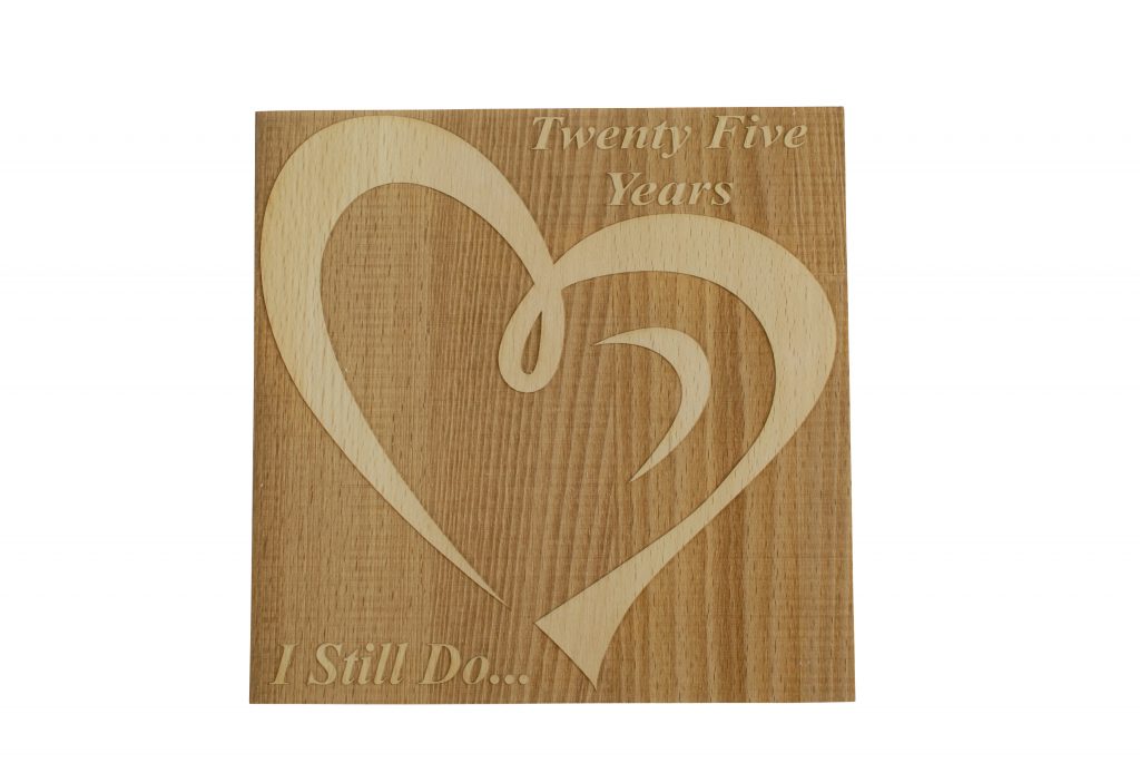 25 Year Anniversary I Still Do - Dark Beech Block
