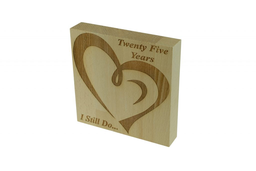 25 Year Anniversary I Still Do - Light Beech Block