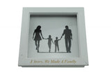 3 Years We Made A Family White Wooden Frame