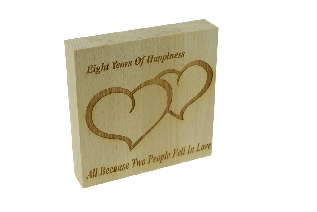 8 Years of Happiness Beech Block