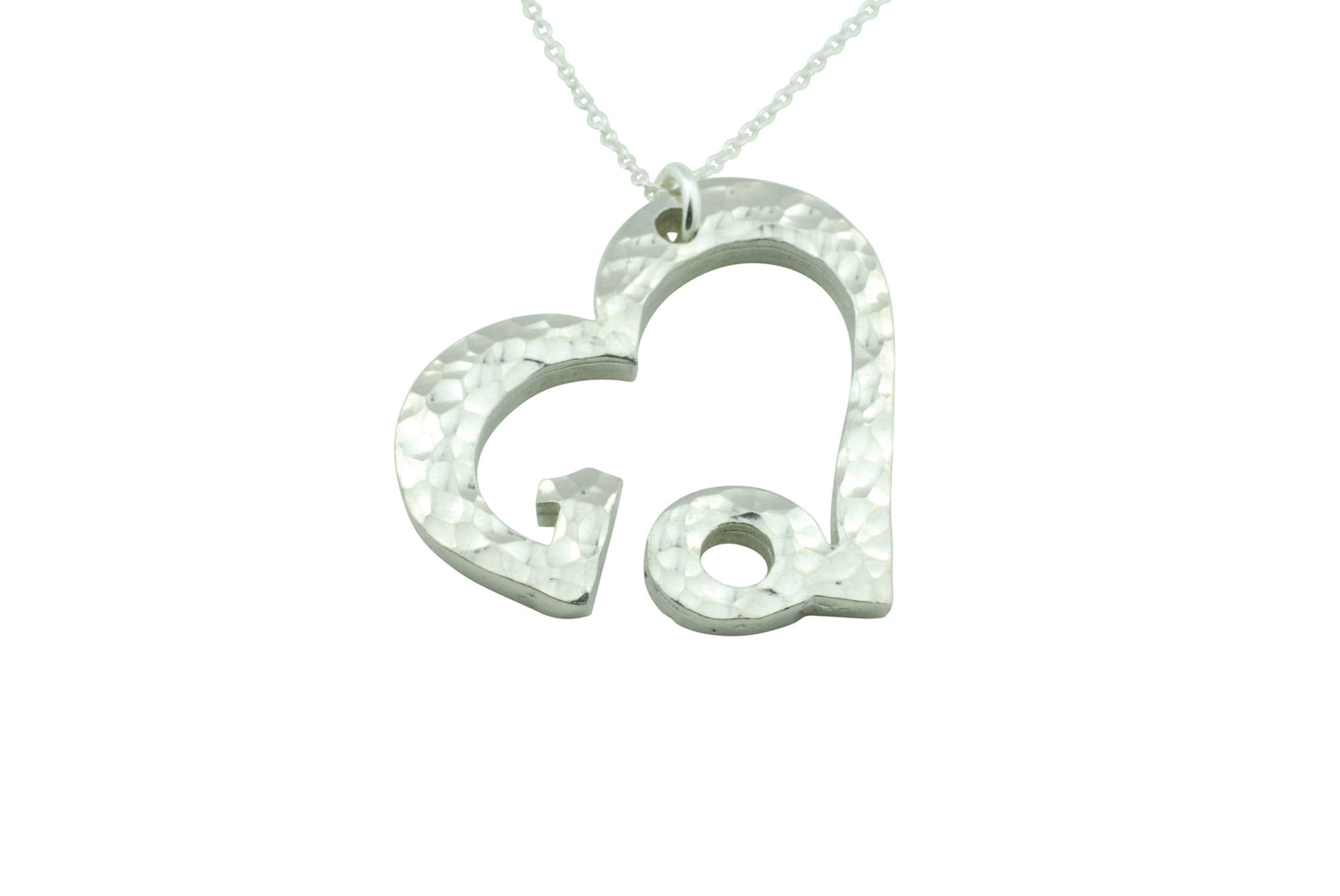 Beaten Cut-out Tin 10 Heart Pendant