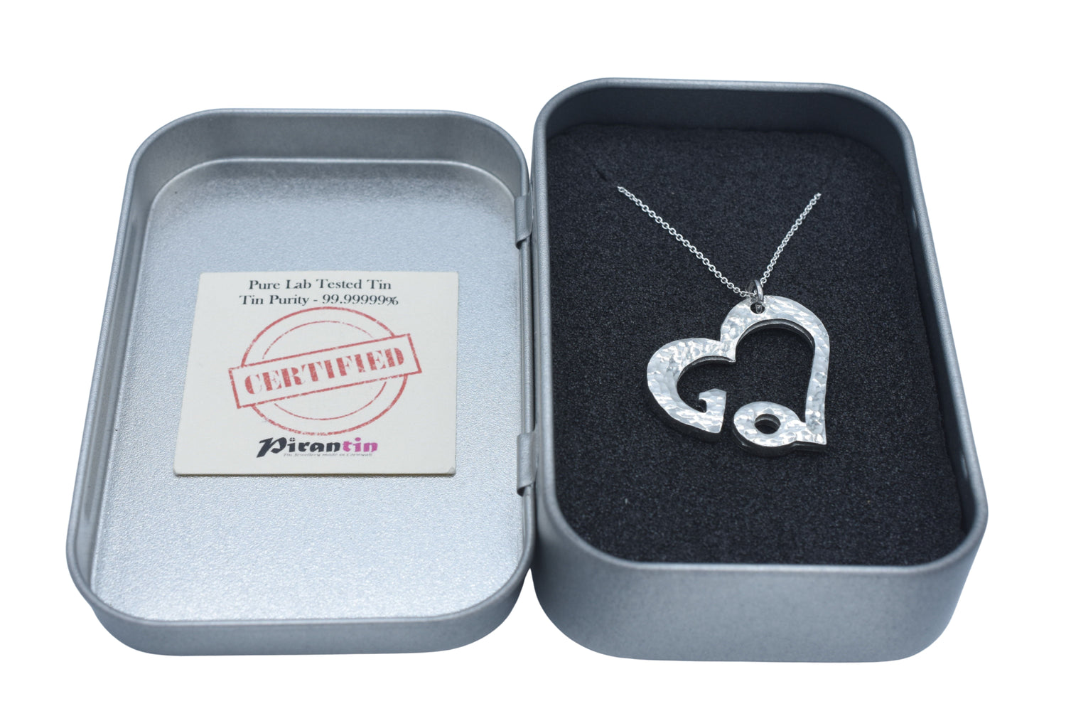 Beaten Cut-out Tin 10 Heart Pendant