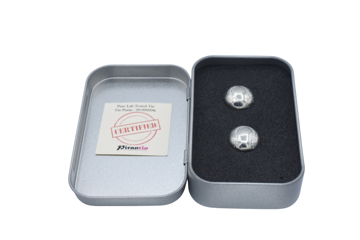10th Wedding Cricket Ball Tin Cufflinks