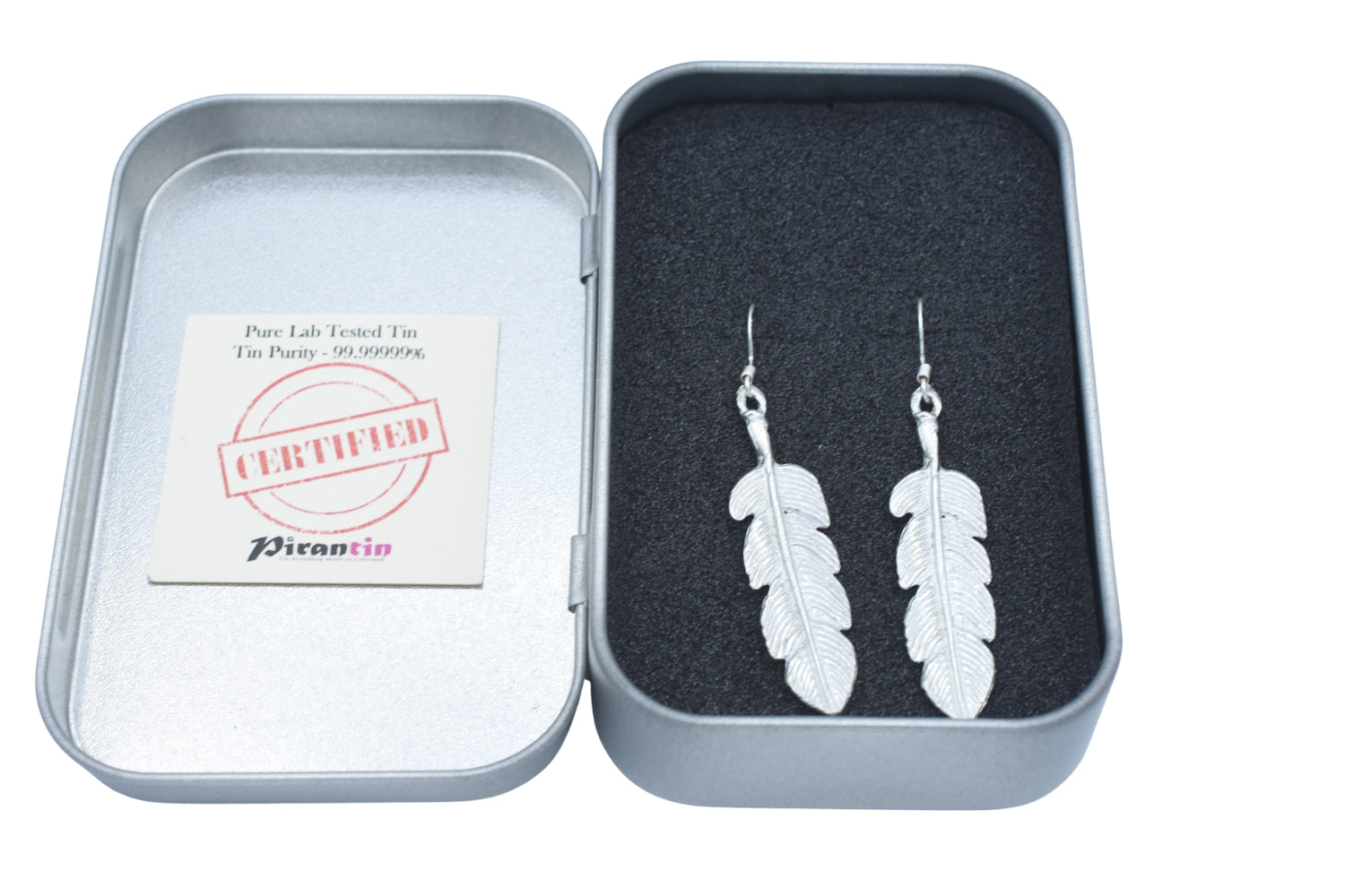 Feather Tin Earrings