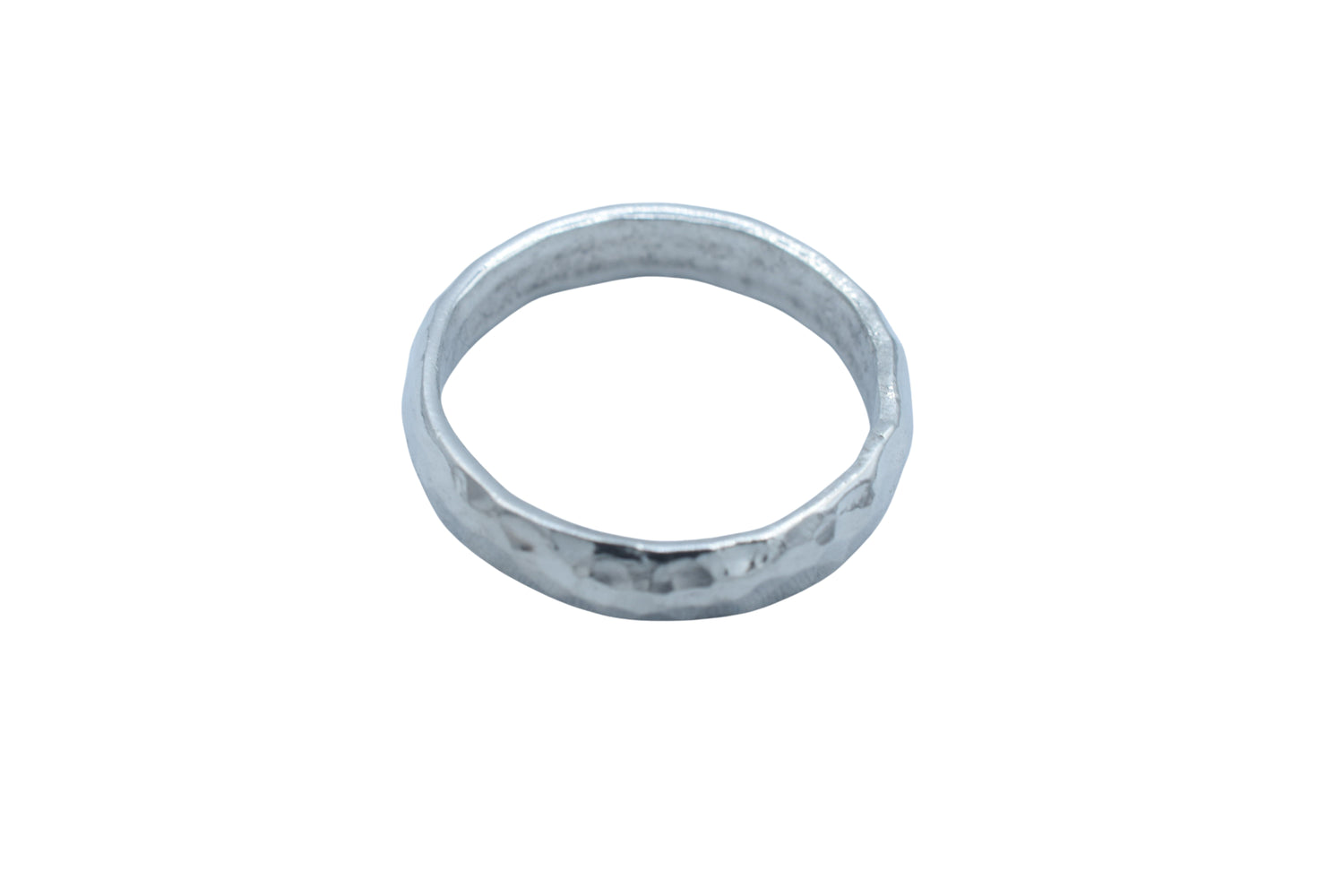 Beaten Tin Matching Rings - Mens and Ladies