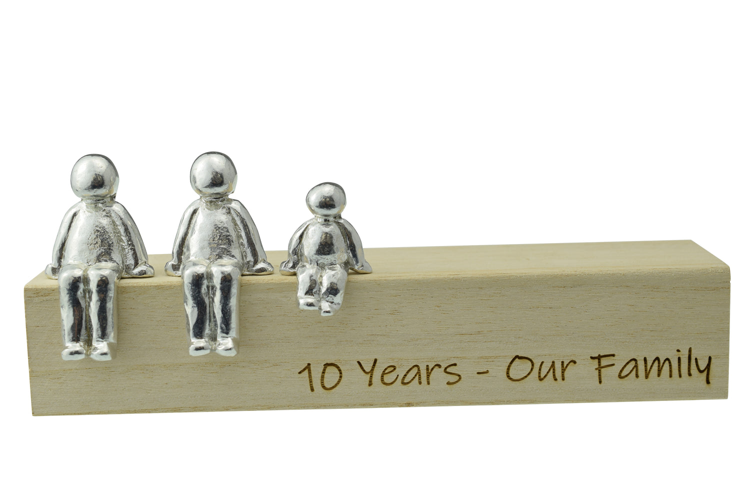 Our Family - 10 Years  - Tin Sculpture Figurines 10th Anniversary Decoration