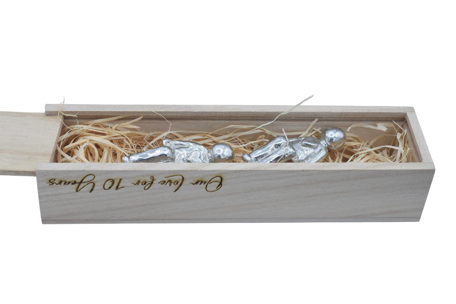 Our Love For 10 Years - Tin Sculpture Figurines 10th Anniversary Decoration