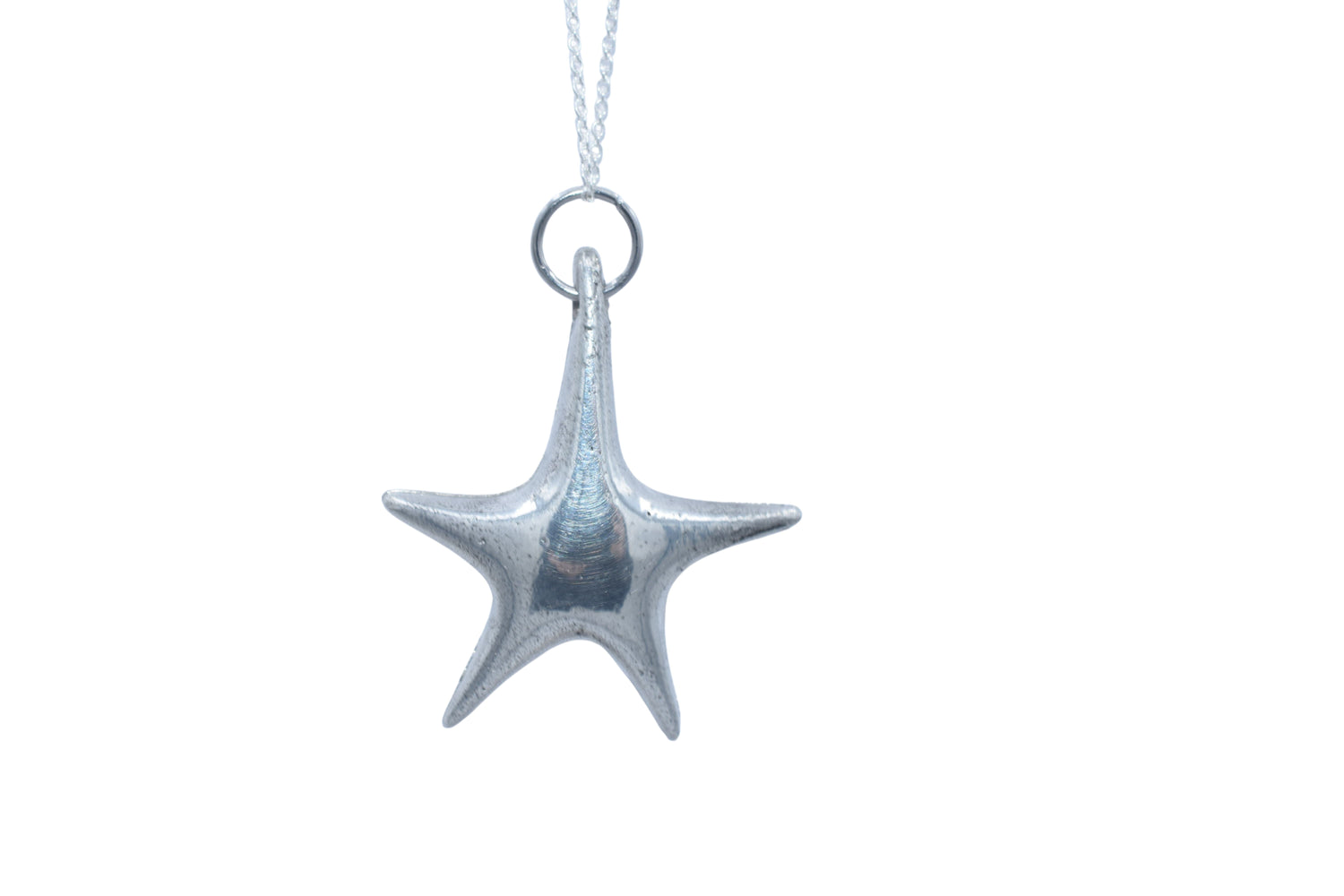 Starfish Tin Pendant Necklace