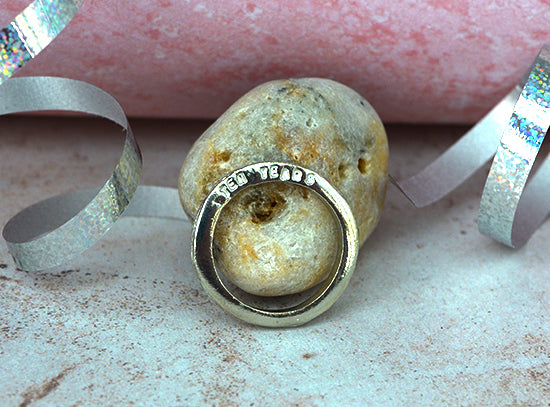 Ten Year Tin Ladies 3mm Ring