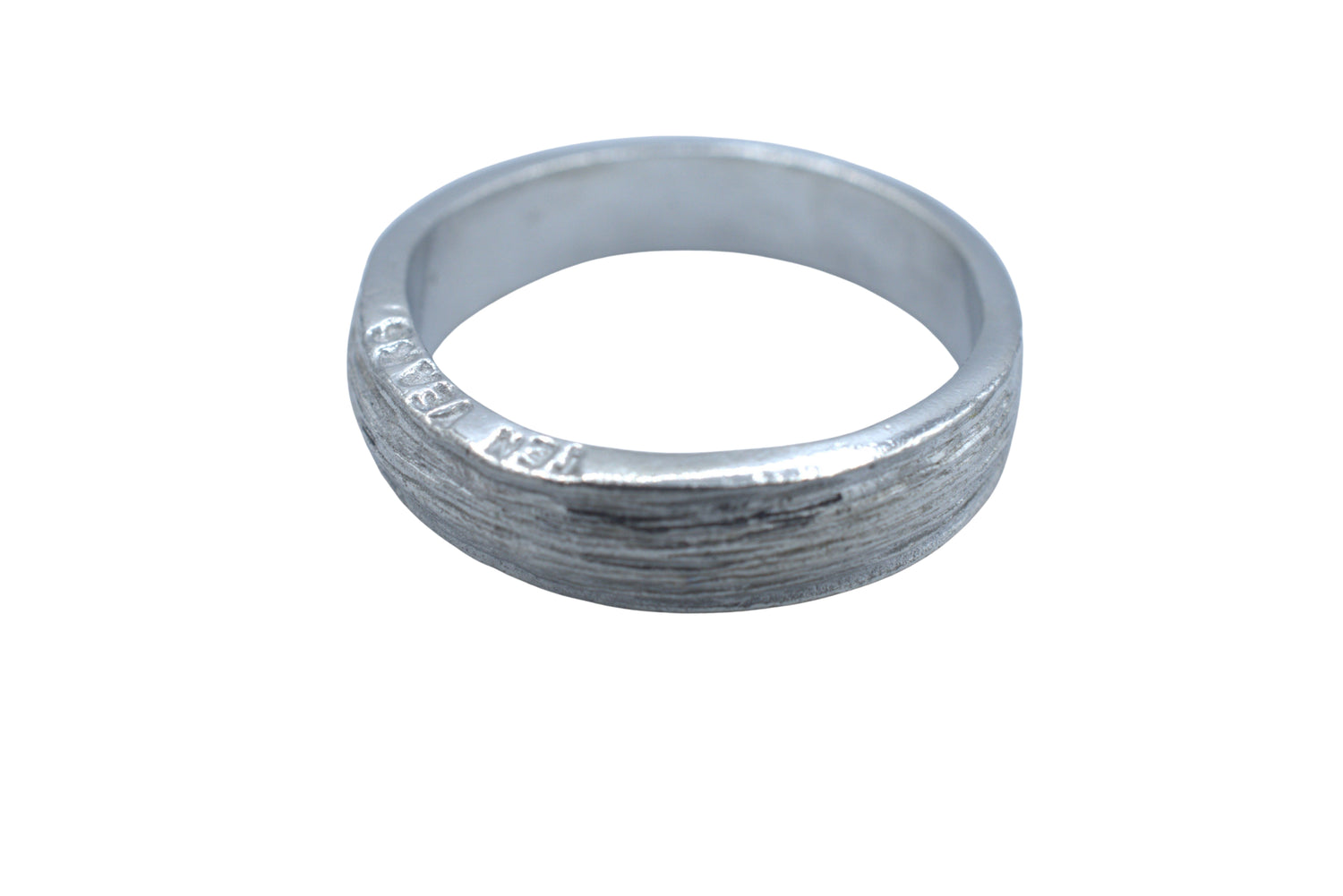 Ten Year Tin Mens 6mm Ring