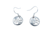 Tin Flower Circle Earrings