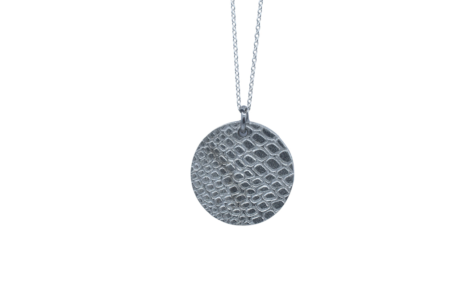 Tin Pattern Coin Pendant Necklace
