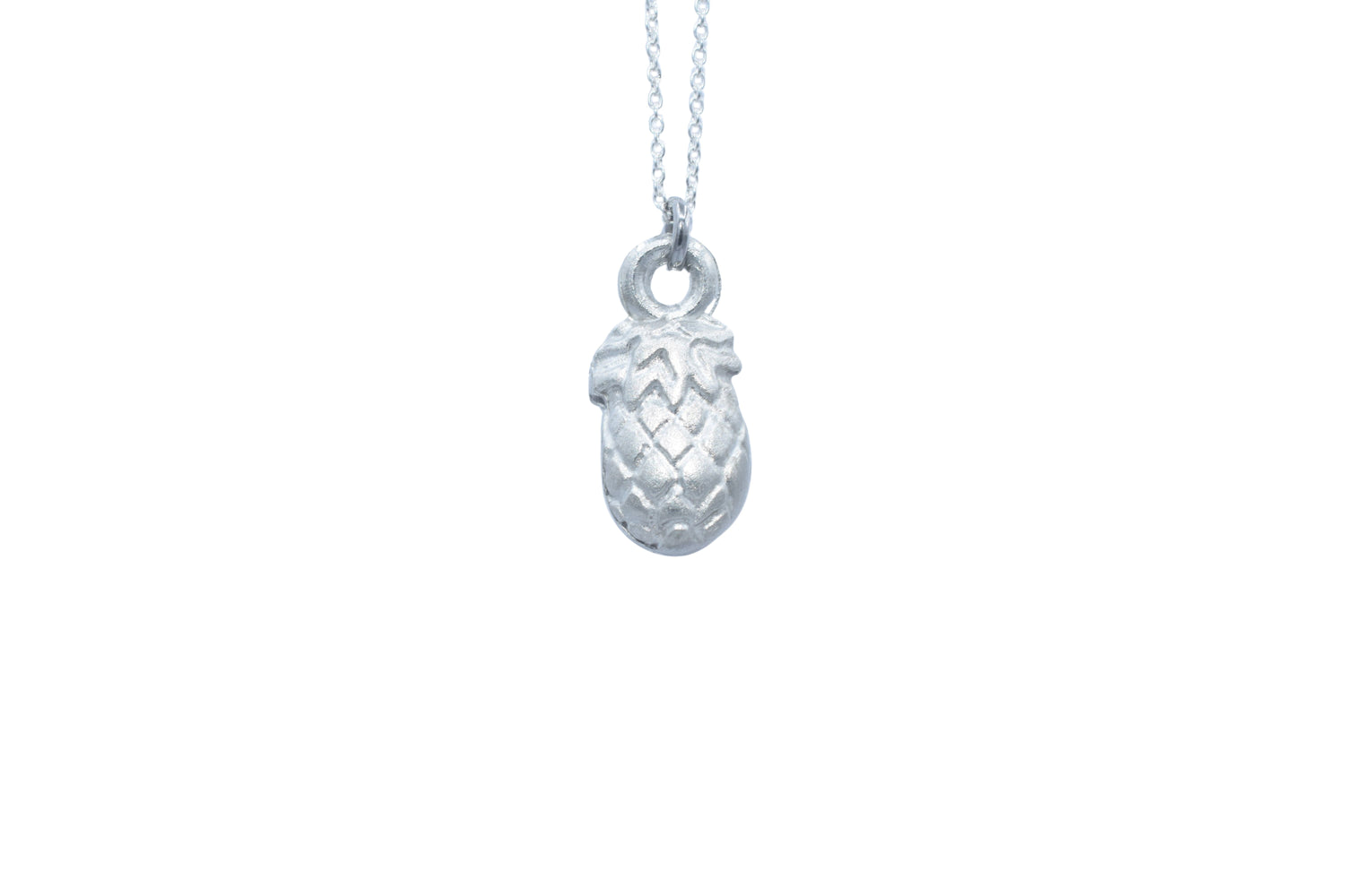 Tin Pineapple Pendant Necklace