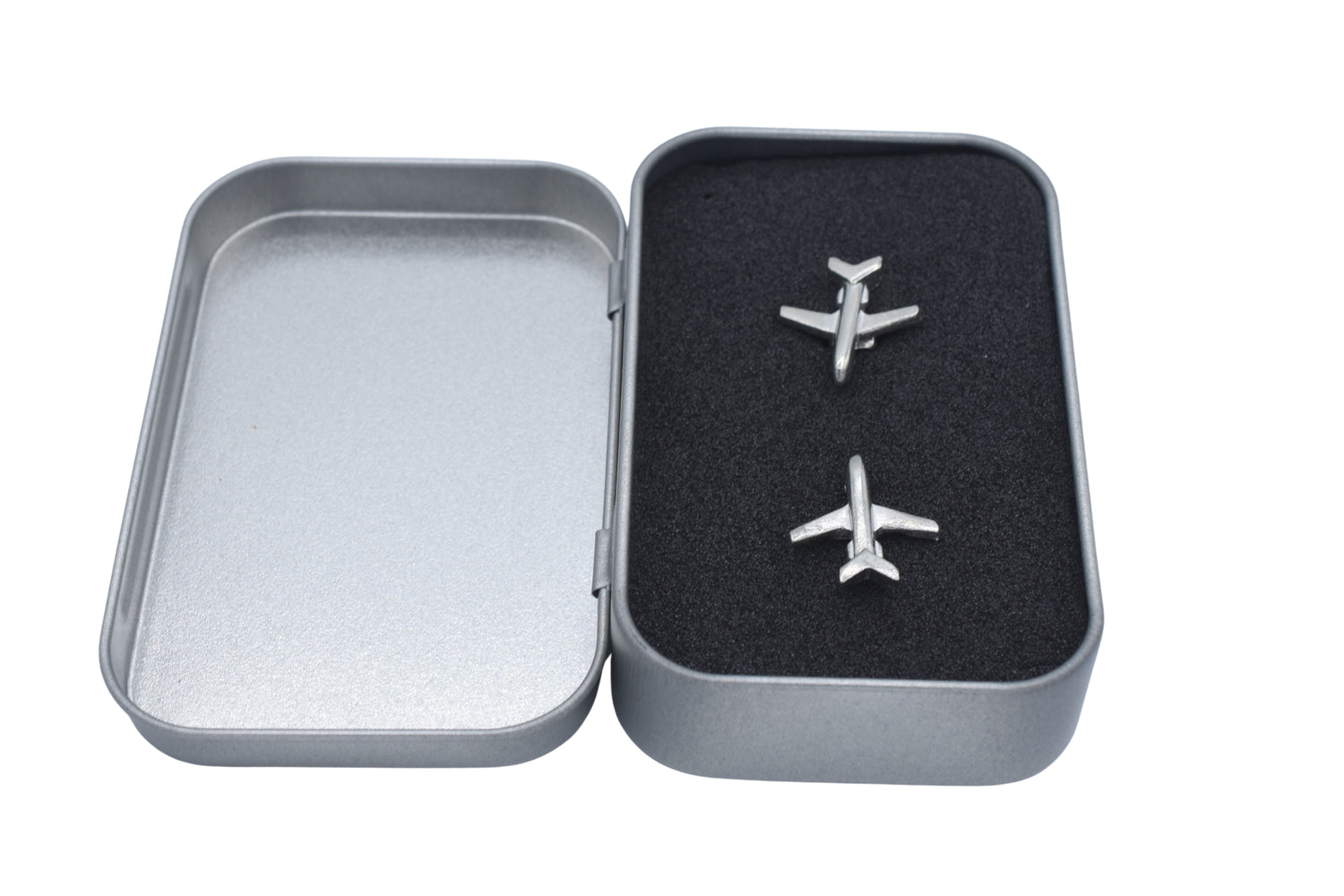 Tin Plane Cufflinks - flying into your 10th Wedding anniversary