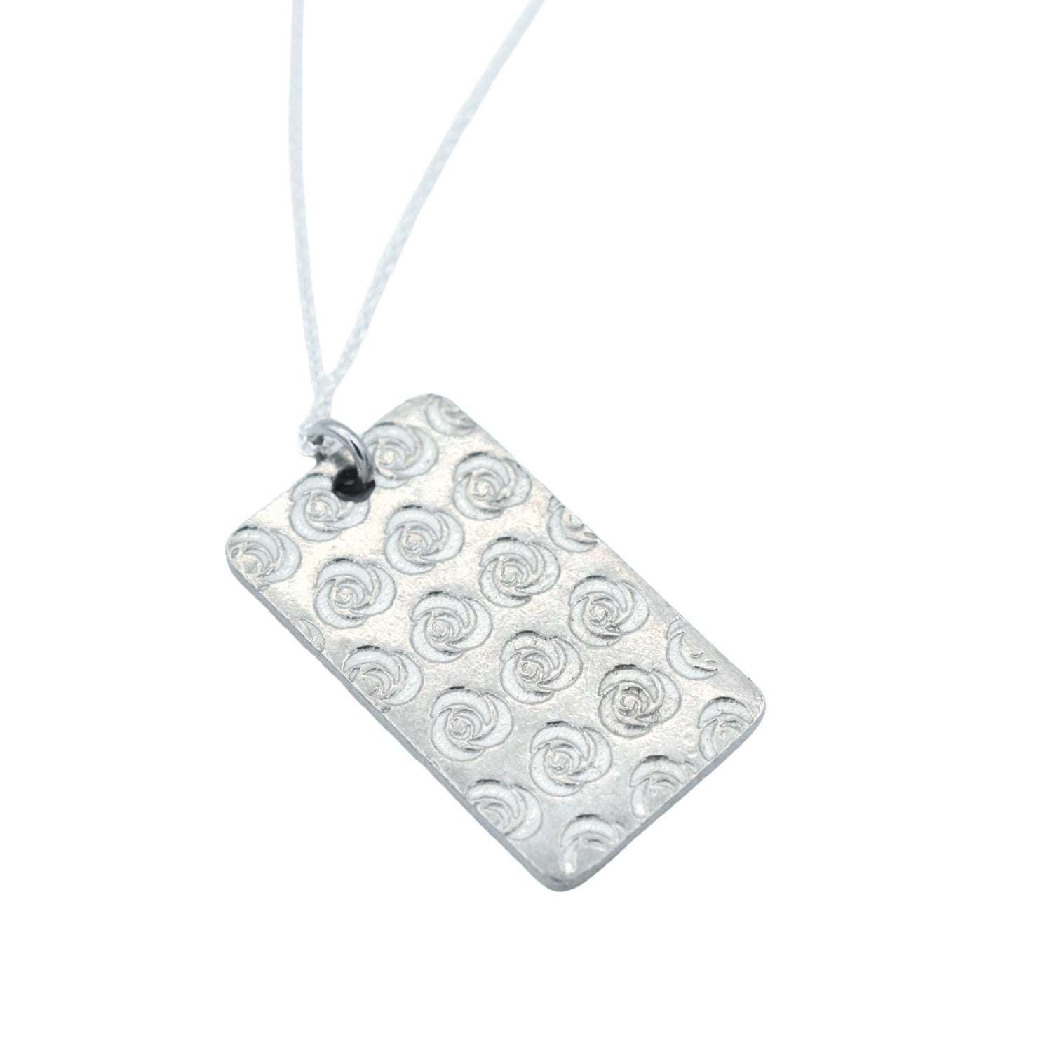 Tin Rose Pendant Necklace