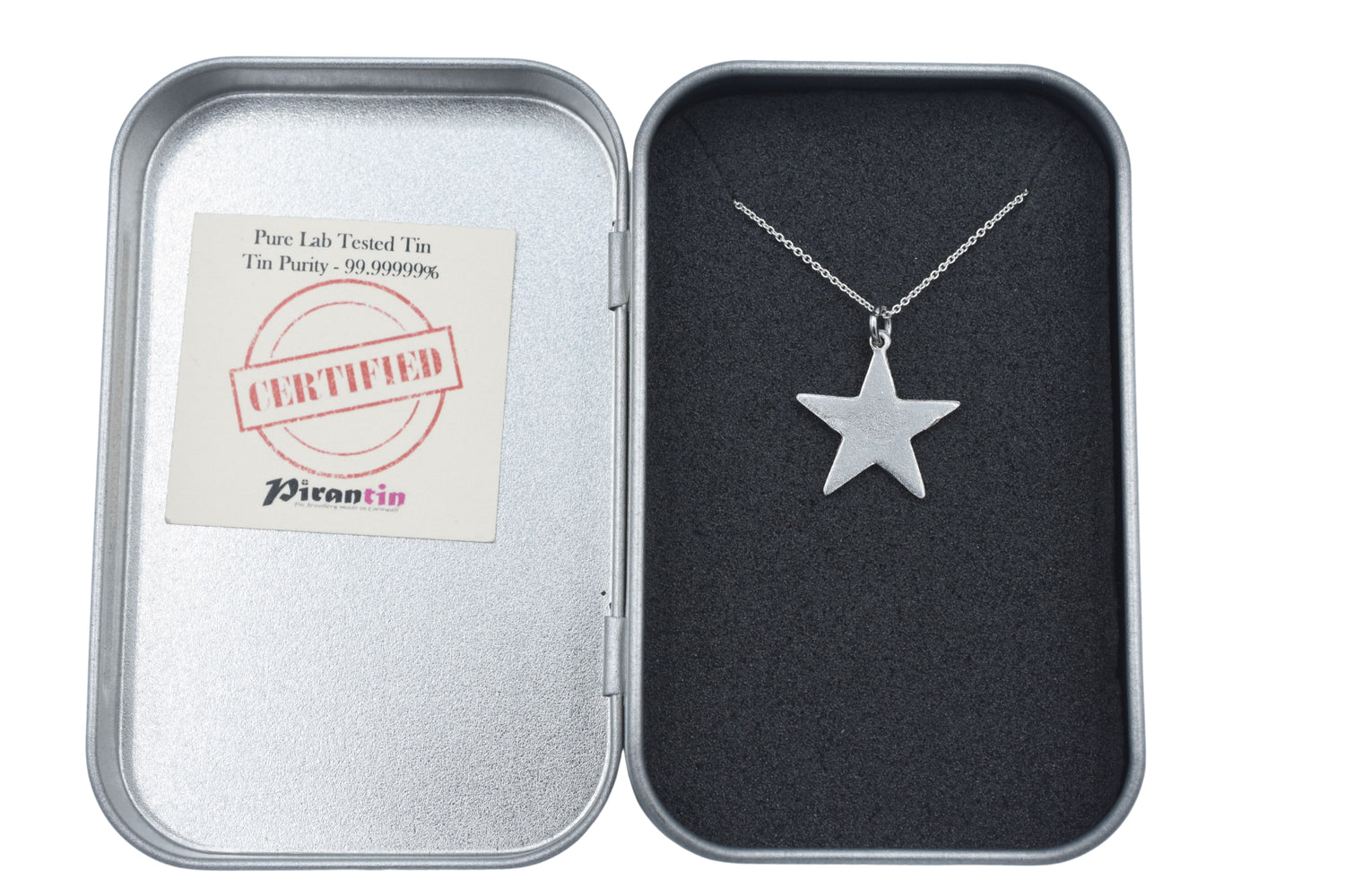 Tin Star Pendant Necklace