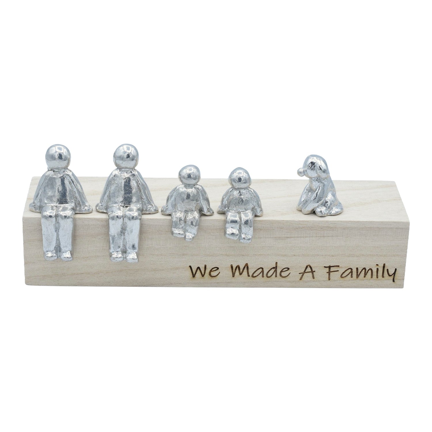 We Made A Family  - Tin Sculpture Figurines 10th Anniversary Decoration