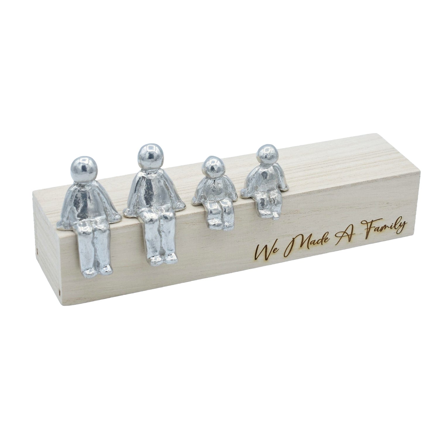 We Made A Family  - Tin Sculpture Figurines 10th Anniversary Decoration