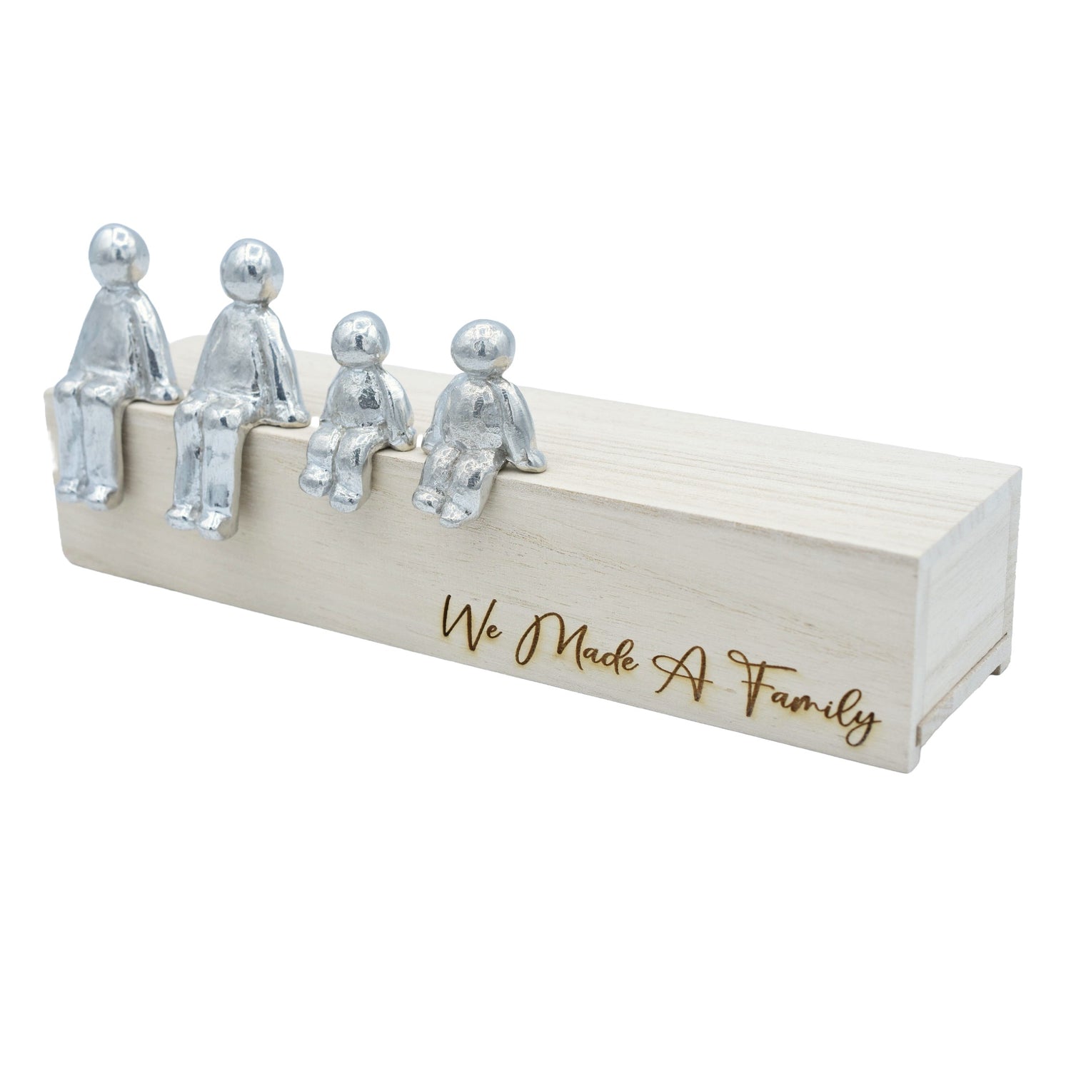 We Made A Family  - Tin Sculpture Figurines 10th Anniversary Decoration