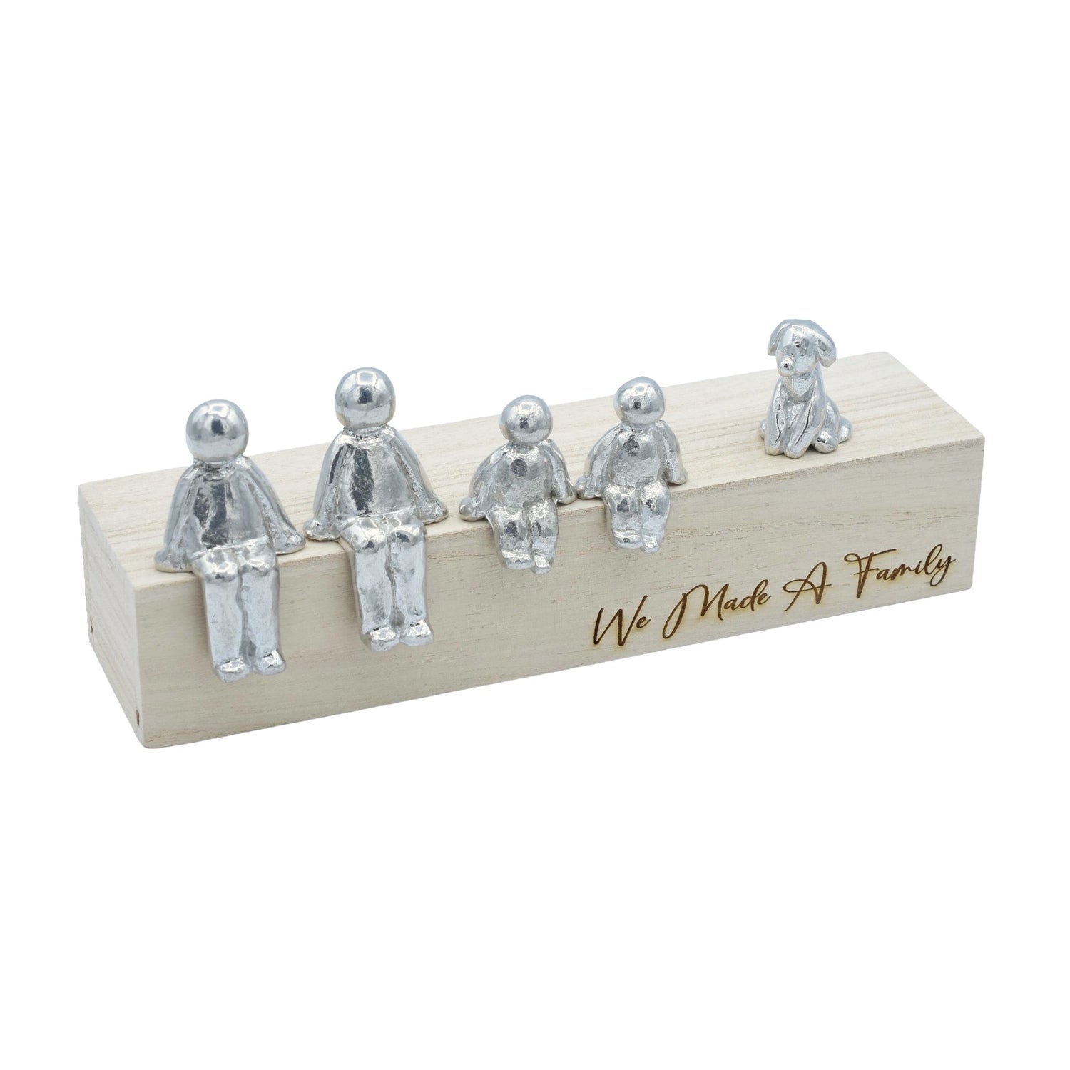 We Made A Family  - Tin Sculpture Figurines 10th Anniversary Decoration
