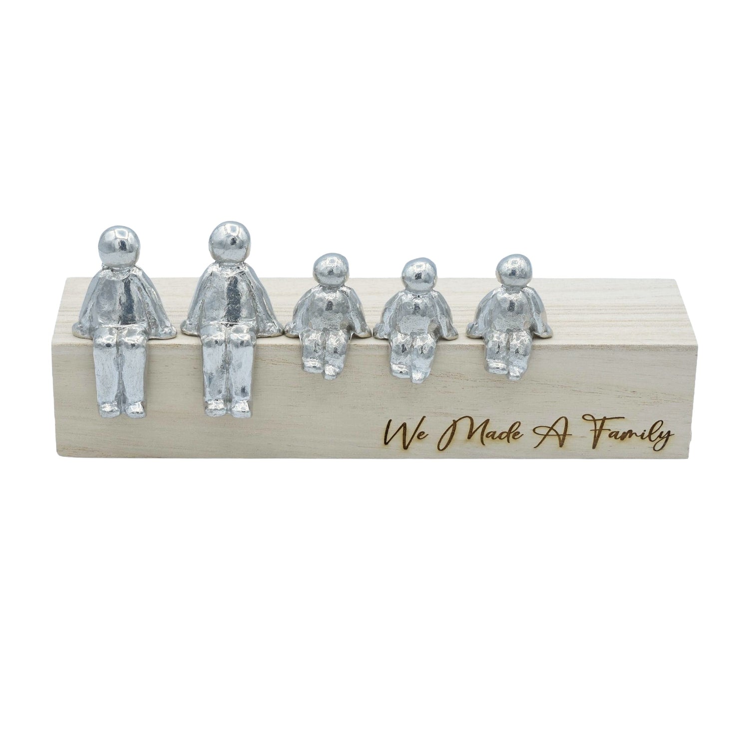 We Made A Family  - Tin Sculpture Figurines 10th Anniversary Decoration