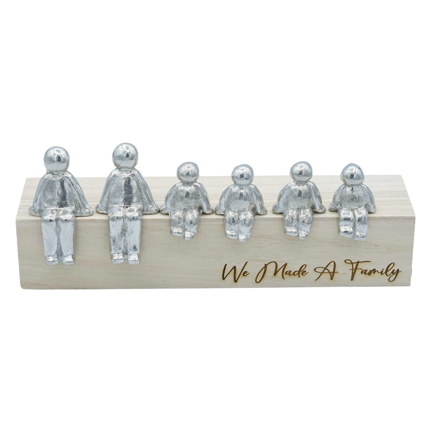 We Made A Family  - Tin Sculpture Figurines 10th Anniversary Decoration